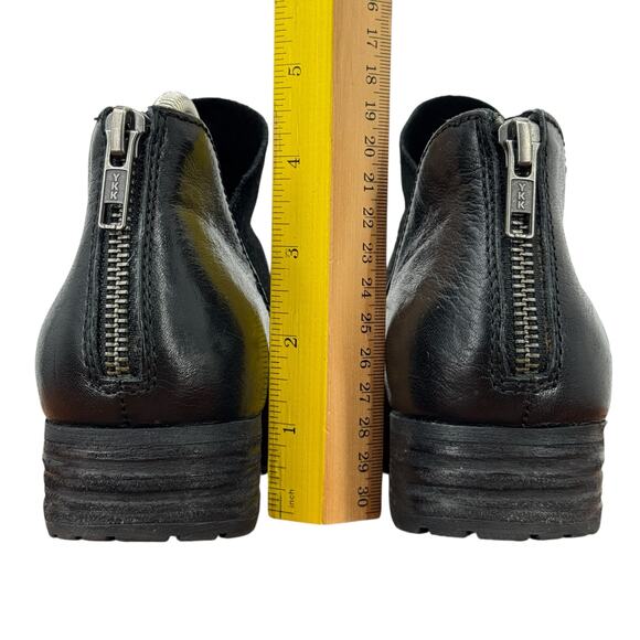 Born Karava Boots Ankle Bootie Black Leather Suede Womens SZ 7 Split Zip Western - Picture 6 of 10